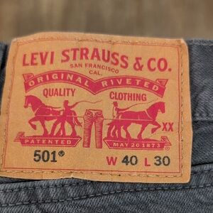 Levi's Men's Dark Gray Straight Jeans